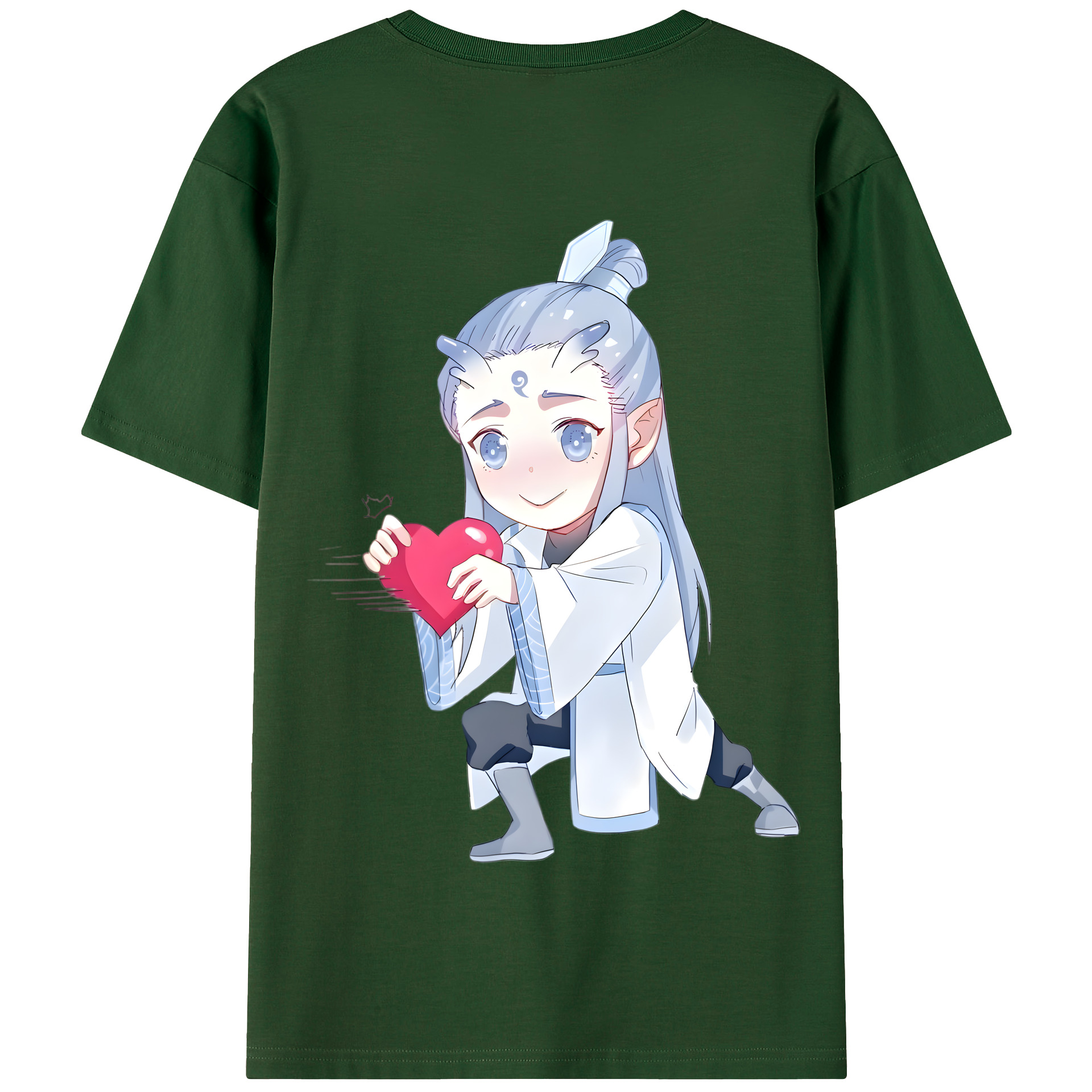 （画像用） Ne Zha 2 ナタ 魔童の大暴れ 綿100％半袖Tシャツ（背面プリント）